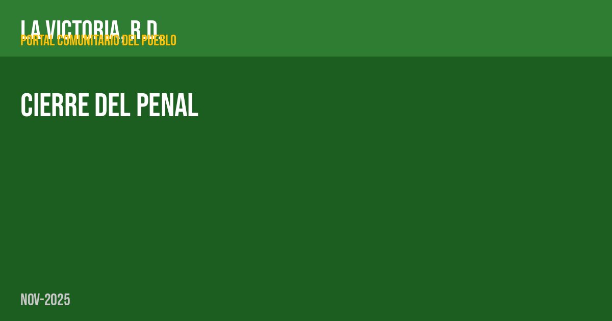 Cierre del penal