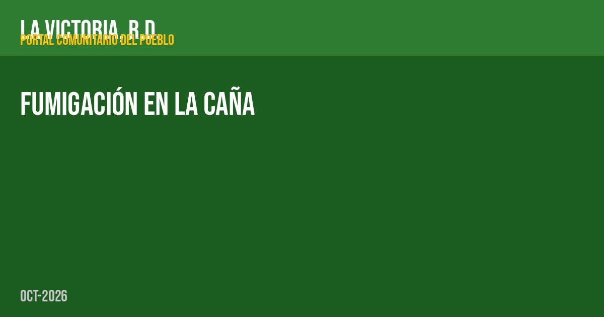 Fumigación en La Caña