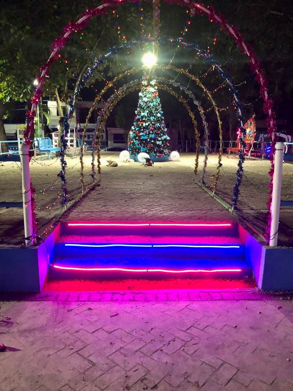 Parque decorado para la Navidad de 2022